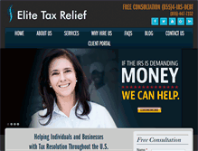 Tablet Screenshot of elitetaxrelief.com